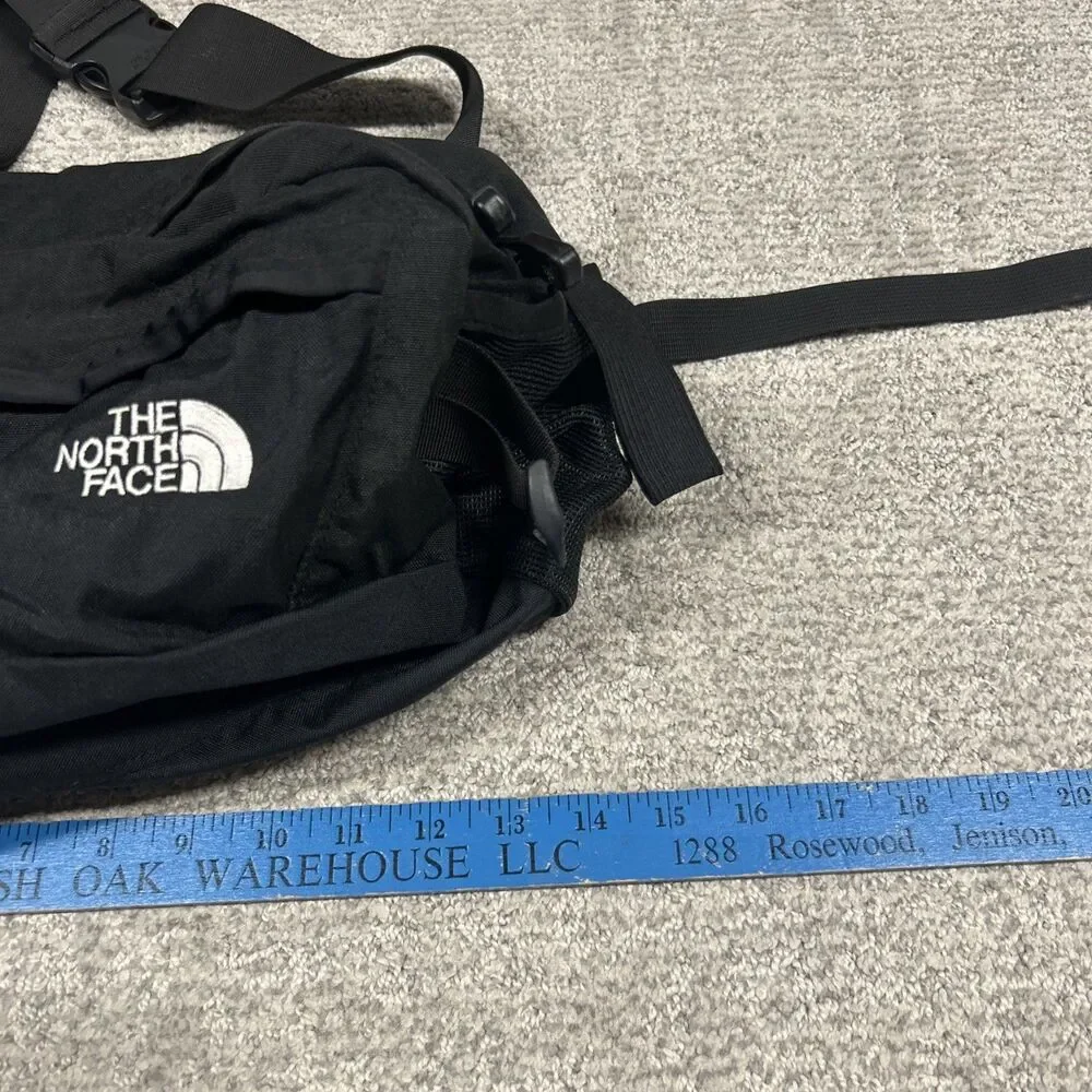 The North Face Lumbar Pack Black Hiking Waist Bag Dual Bottle Holders Adjustable